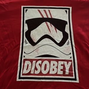 Red disobey t shirt